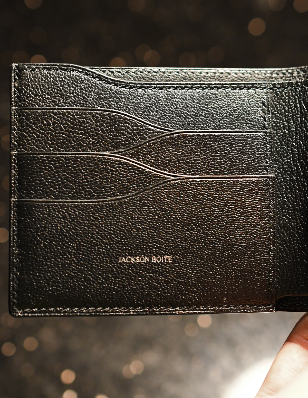 Wave Wallet - Black Stingray
